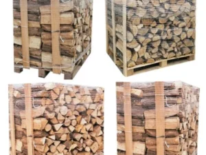 Brennholz 4 – Paletten (2 Weißeiche + 2 Buche/Hainbuche) – 40 cm Stämme