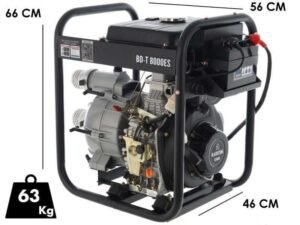 Dieselmotorpumpe Blackstone BD-T 8000ES für Schmutzwasser mit 80 mm Anschlüssen – Euro 5