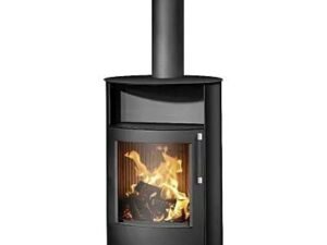 Justus Kaminofen Island 7 2.0 – Stahl Schwarz, 7 kW
