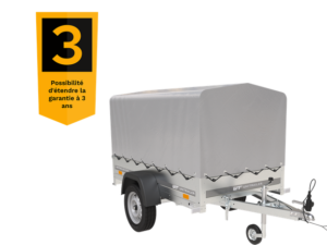 750 kg Anhänger 200 x 125 mit Domdeckel und Überrollbügel Garden Trailer 201 KIPP