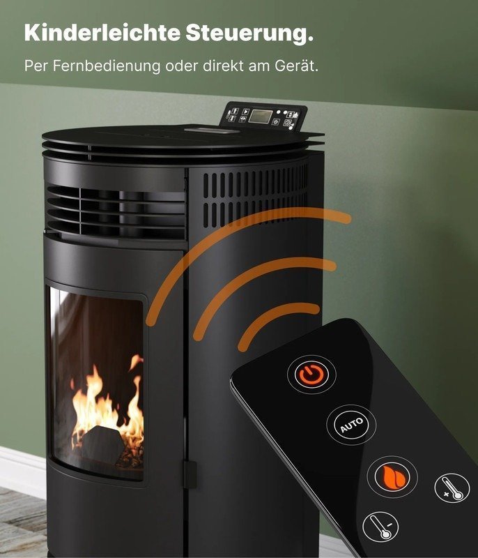 UMBRELLA PR8 – Pelletkaminofen 9 kW | Wi-Fi Ready – Bild 3
