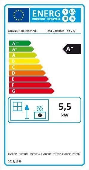 Oranier Kaminofen Rota Top 2.0 – 5,5 kW mit Sandstein-Abdeckung – Bild 3
